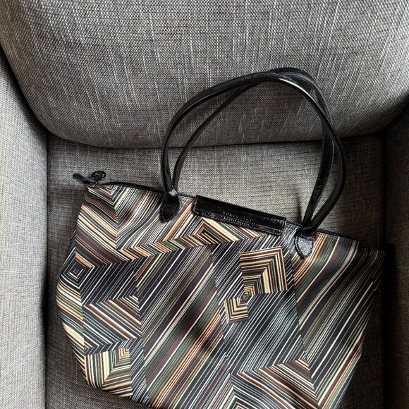 Longchamp Le Pilage Op Art Large Tote in Green - Picture 2 of 4